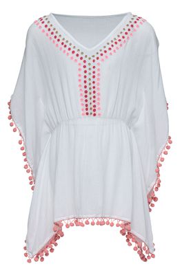 Snapper Rock Dotty Cover-Up Caftan in White
