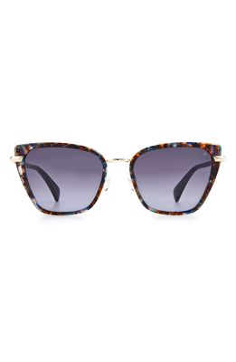rag & bone 56mm Gradient Cat Eye Sunglasses in Blue Havana /Grey Shaded
