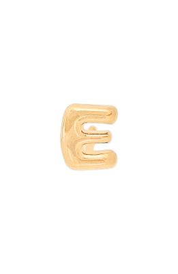 STONE AND STRAND Mini Bubble Initial Gold Stud Earring in Yellow Gold - E