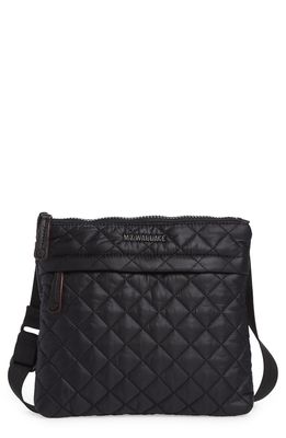 MZ Wallace Metro Quilted Nylon Crossbody Bag in Black