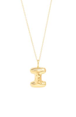STONE AND STRAND Bubble Tea Initial Pendant Necklace in Gold Vermeil-I