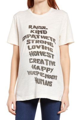 Bun Maternity Raise Them Kind Jersey Maternity/Nuring Graphic Tee in Ivory