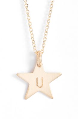 Nashelle 14k-Gold Fill Initial Mini Star Pendant Necklace in Gold/U