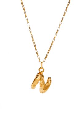 Alighieri Initial Pendant Necklace in Gold-N