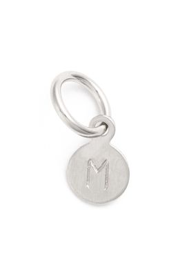 Nashelle Tiny Initial Sterling Silver Coin Charm in Sterling Silver M