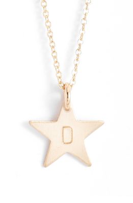Nashelle 14k-Gold Fill Initial Mini Star Pendant Necklace in Gold/D