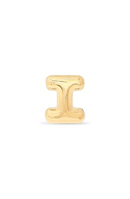 STONE AND STRAND Mini Bubble Initial Gold Stud Earring in Yellow Gold - I