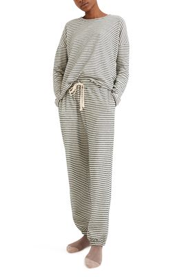 Madewell Stripe Saunter Pajamas in Smoky Spruce