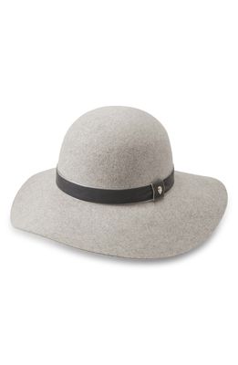 Helen Kaminski Wool Felt Wide Brim Hat in Light Grey
