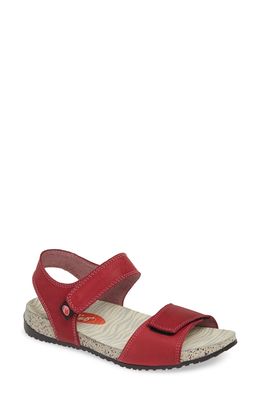 Softinos by Fly London Kiva Sandal in Red Leather