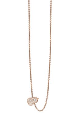 Qeelin Petite Wulu Diamond Pendant Necklace in Rose Gold