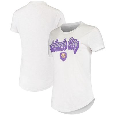Women's Concepts Sport White Orlando City SC Cloud T-Shirt