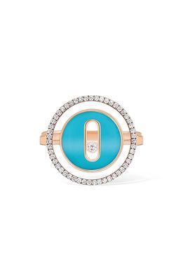 Messika Lucky Move Turquoise & Diamond Ring in Turquoise/Gold