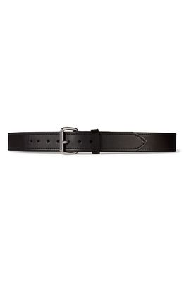 Filson Leather Belt in Brown Leather/Stainless Steel