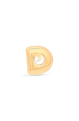 STONE AND STRAND Mini Bubble Initial Gold Stud Earring in Yellow Gold - D