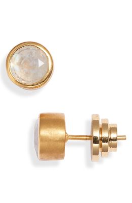 Dean Davidson Signature Midi Knockout Stud Earrings in Moonstone/gold