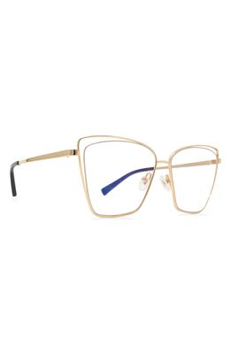 DIFF Becky III 57mm Cat Eye Optical Glasses in Gold/Clear