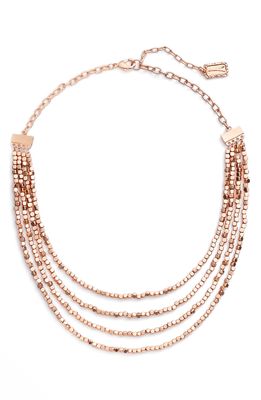 Karine Sultan Ava Collar Necklace in Rose Gold