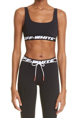 Off-White Athletic Logo Band Sports Bra in Black