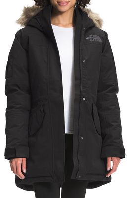 The North Face Expedition McMurdo 700 Fill Power Down Parka with Faux Fur Trim in Black