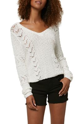 O'Neill Chelle Lightweight Cotton Sweater in Winter White