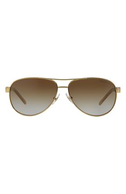 RALPH by Ralph Lauren Ralph Lauren 59mm Polarized Aviator Sunglasses in Gold Polar