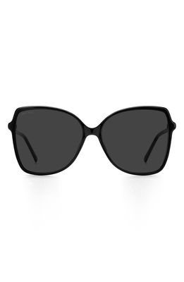 Jimmy Choo Fedes 59mm Square Sunglasses in Black /Grey