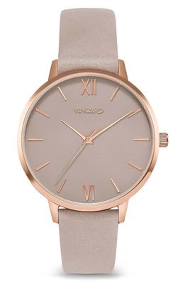 Vincero Eros Leather Strap Watch