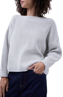 French Connection Millie Mozart Waffle Knit Sweater in Dove Grey Melange