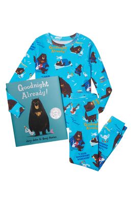 Books to Bed Kids' 'Goodnight Already' Fitted Two-Piece Pajamas & Book Set in Blue