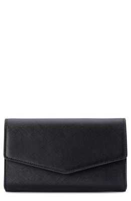 Olga Berg Nic Faux Leather Clutch in Black