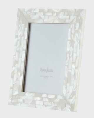 Mother-of-Pearl Picture Frame, White, 5" x 7"