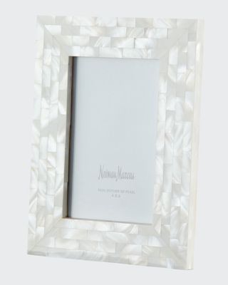 Mother-of-Pearl Picture Frame, White, 4" x 6"