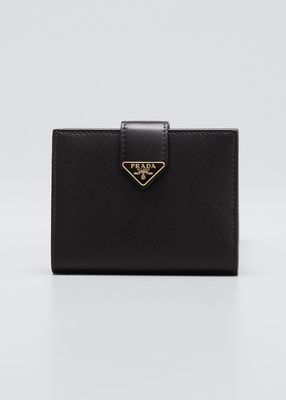 Small Triangle Logo Flap Wallet