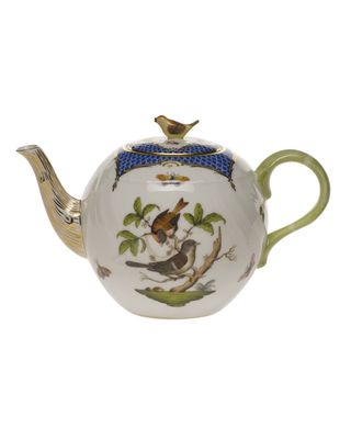 Rothschild Blue Tea Pot with Bird