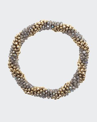 Audrey 14k Gold and Labradorite Bead Bracelet