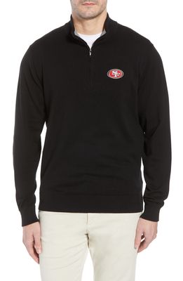 Cutter & Buck San Francisco 49ers - Lakemont Regular Fit Quarter Zip Sweater in Black
