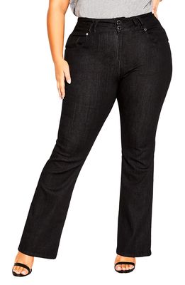 City Chic Harley Bootcut Jeans in Black