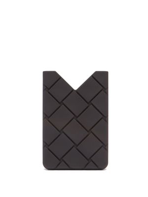 Bottega Veneta - Intrecciato Rubber Cardholder - Mens - Black