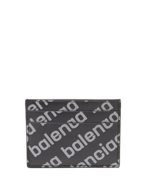 Balenciaga - Cash Logo-print Leather Cardholder - Mens - Black