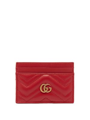 Gucci - GG Marmont Leather Cardholder - Womens - Red