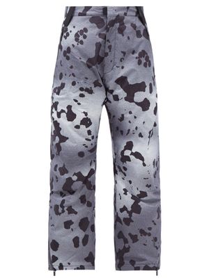 Templa - Arda Camouflage-print Padded-shell Ski Trousers - Mens - Grey