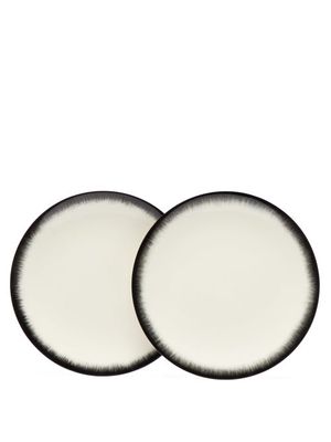Serax - X Ann Demeulemeester Set Of Two Porcelain Plates - Black White