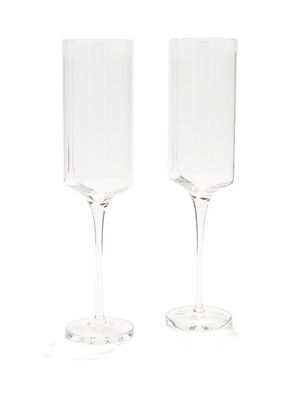Zaha Hadid Design - Set Of Two Hew Champagne Flutes - Clear