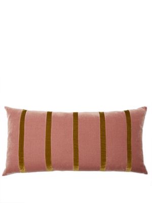Christina Lundsteen - Pippa Striped Cotton-velvet Cushion - Pink Stripe