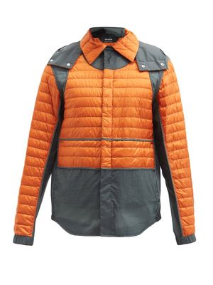5 Moncler Craig Green - Chrysemys Quilted-panel Technical Overshirt - Mens - Orange