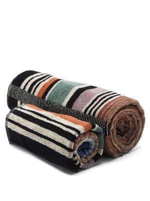 Missoni Home - Set Of Two Ayrton Stripe-jacquard Cotton Towels - Multi Stripe