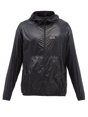 7 Moncler Frgmt Hiroshi Fujiwara - Logo-patch Shell Hooded Jacket - Mens - Black
