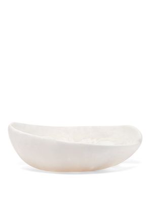 Dinosaur Designs - Flow Large Marbled-resin Bowl - White
