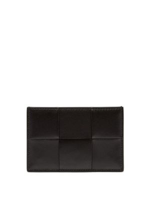 Bottega Veneta - Cassette Intrecciato Leather Cardholder - Womens - Black